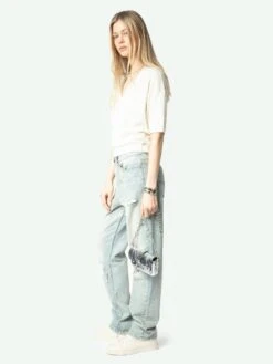 Zadig & Voltaire Wully White Rhinestone Sweater Ecru -Zadig Et Voltaire KWSW02775 ECRU ADDI 3 67a625e88c295