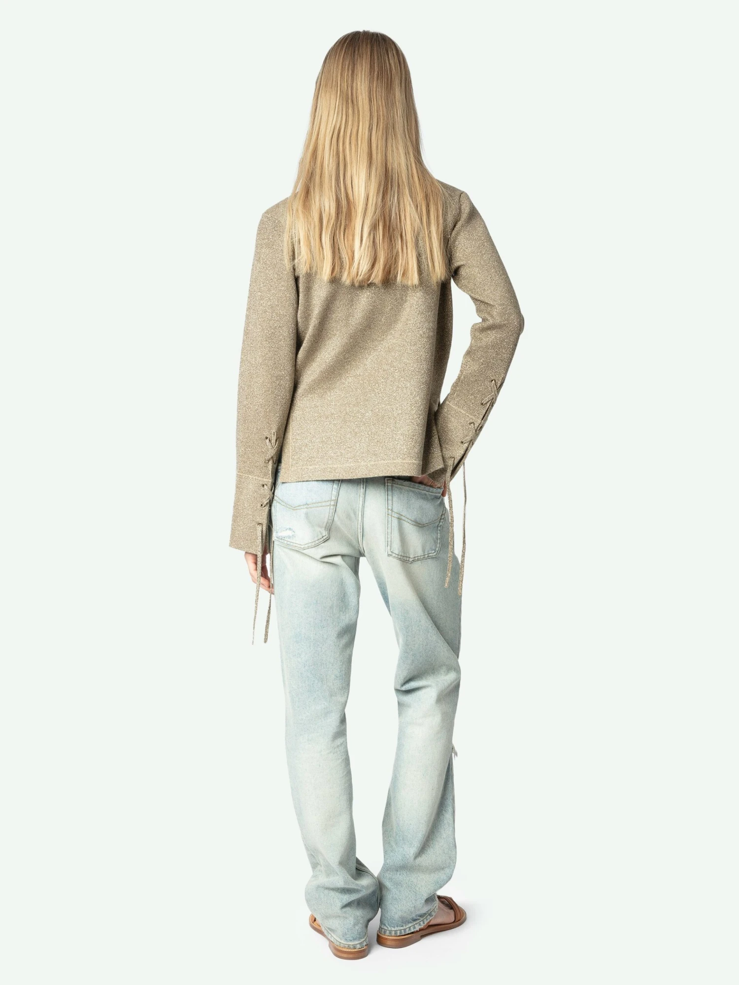 Listy Lurex Sweater Gold Zadig & Voltaire Listy Lurex Sweater Gold -Zadig Et Voltaire KWSW02780 GOLD BACK 67a624671d983 scaled