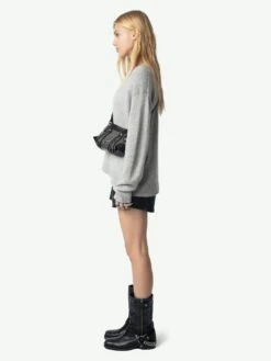 Zadig & Voltaire Markus Cashmere Sweater Gris Chine Clai -Zadig Et Voltaire KWSW02782 GRIS CHINE CLAI ADDI 3 6723502d770c5