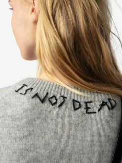 Zadig & Voltaire Markus Cashmere Sweater Gris Chine Clai -Zadig Et Voltaire KWSW02782 GRIS CHINE CLAI ADDI 4 67234eaf870eb