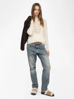 Zadig & Voltaire Miss Cashmere Sweater Ecru 3 Zadig & Voltaire Miss Cashmere Sweater Ecru -Zadig Et Voltaire KWSW02805 ECRU ADDI 2 6849a4e152be7