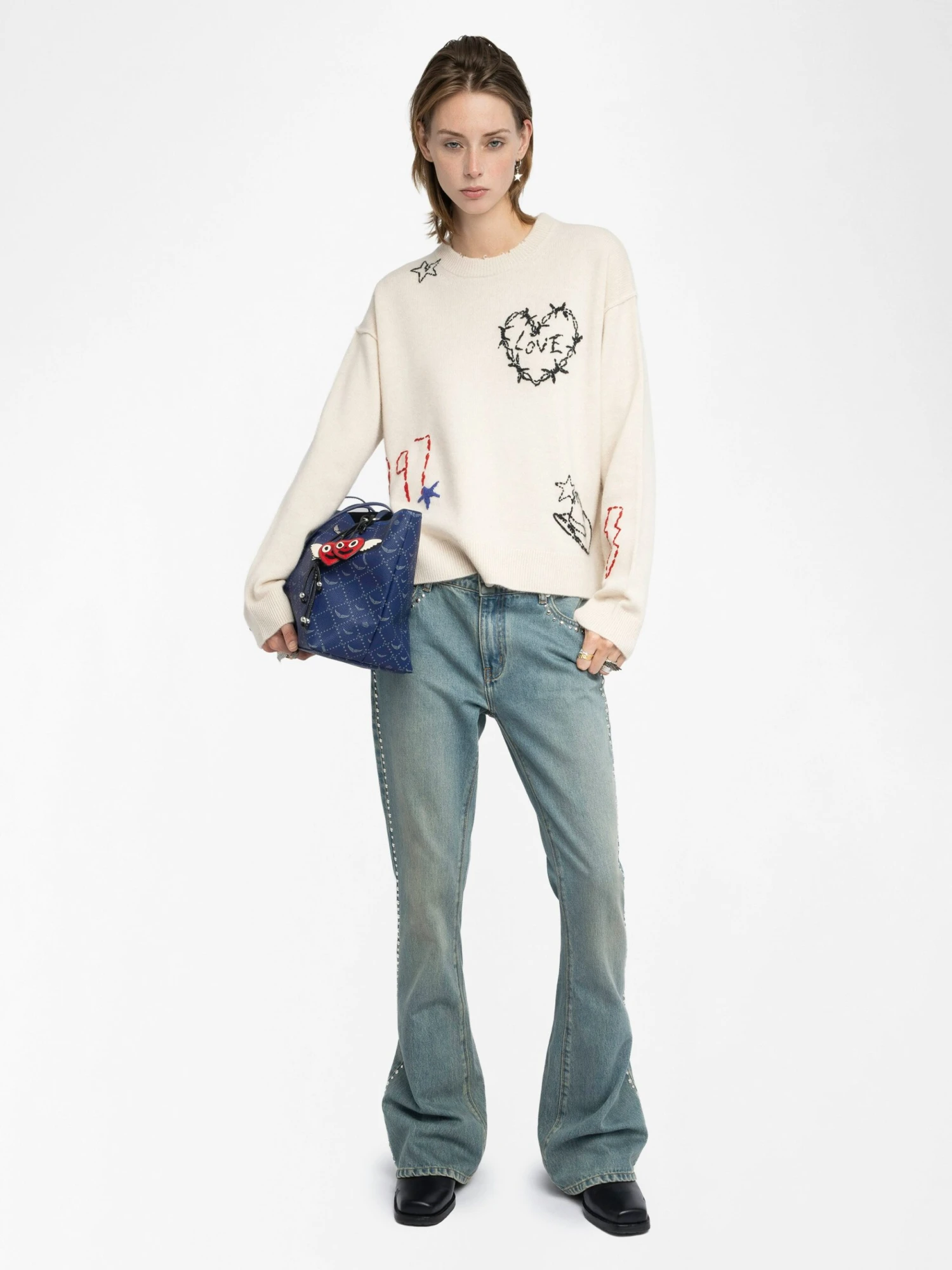 Markuz Cashmere Sweater Ecru Zadig & Voltaire Markuz Cashmere Sweater Ecru -Zadig Et Voltaire KWSW02810 ECRU ADDI 1 687df5c93e8ae scaled