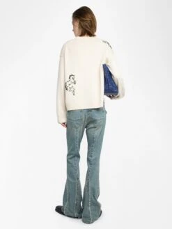 Zadig & Voltaire Markuz Cashmere Sweater Ecru 1 Zadig & Voltaire Markuz Cashmere Sweater Ecru -Zadig Et Voltaire KWSW02810 ECRU BACK 687df5d1b63ad