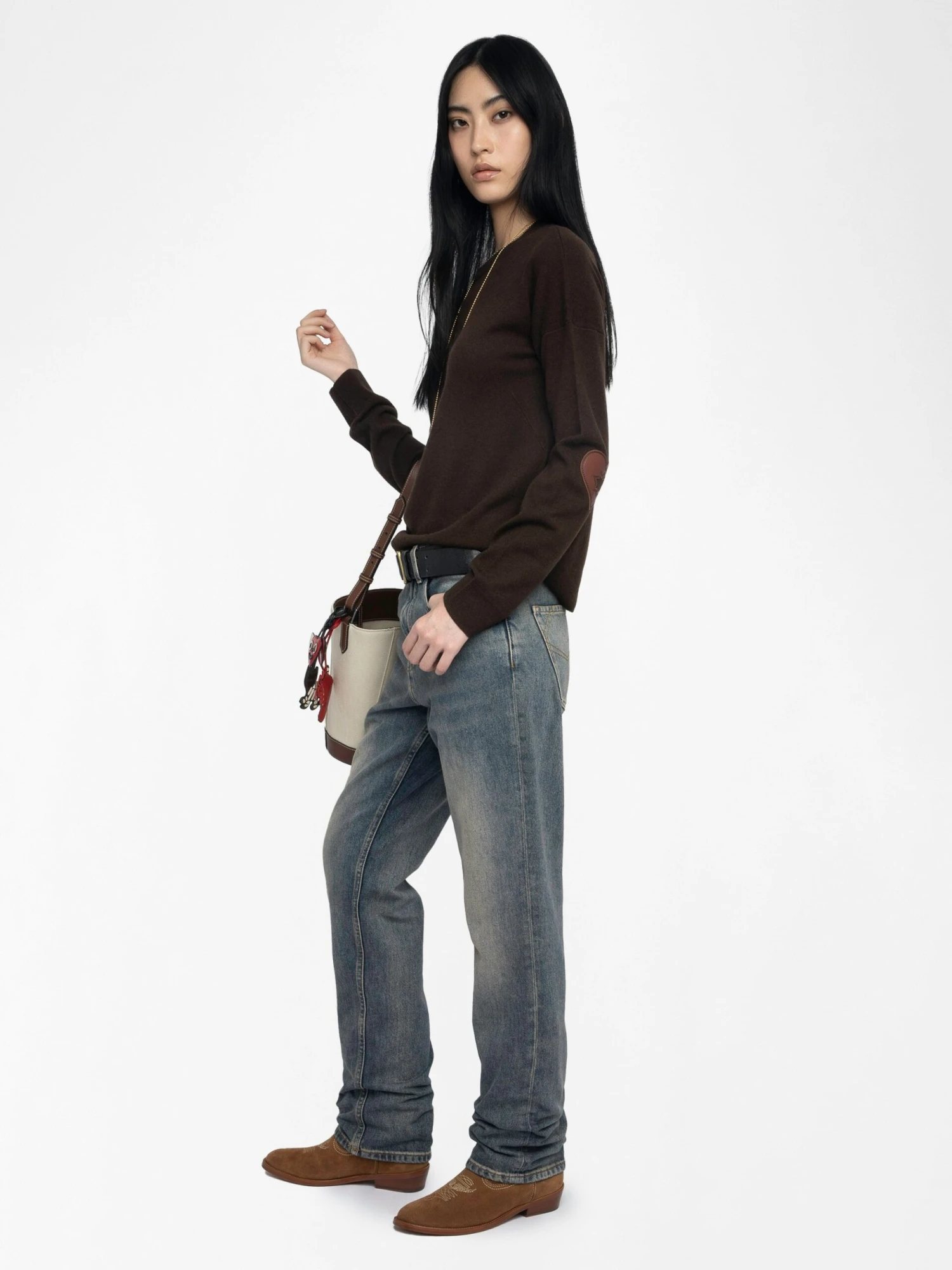 Cici Sweater Dark chocolate Zadig & Voltaire Cici Sweater Dark Chocolate -Zadig Et Voltaire KWSW02815 DARK CHOCOLATE ADDI 2 685d2255cf2c4 scaled