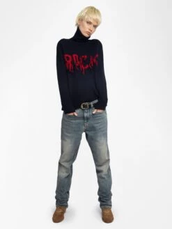 Zadig & Voltaire Mora Wool Sweater Encre 4 Zadig & Voltaire Mora Wool Sweater Encre -Zadig Et Voltaire KWSW02823 ENCRE ADDI 3 685e8e21a2ad1