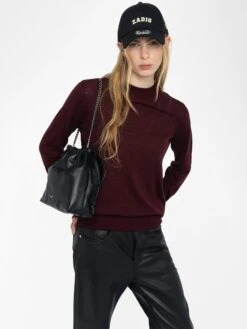 Zadig & Voltaire Ivy Cashmere Sweater Burgundy -Zadig Et Voltaire KWSW02832 BURGUNDY HOVER 68370070c1a6a