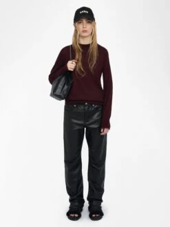 Zadig & Voltaire Ivy Cashmere Sweater Burgundy
