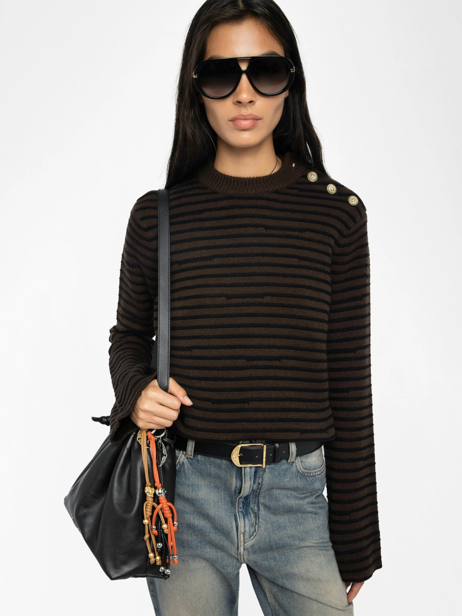 Spiky Sweater Dark chocolate Zadig & Voltaire Spiky Sweater Dark Chocolate -Zadig Et Voltaire KWSW02837 DARK CHOCOLATE ADDI 2 686b84bd9f90b scaled