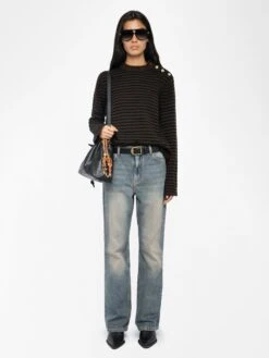 Zadig & Voltaire Spiky Sweater Dark Chocolate