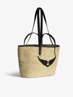 Zadig & Voltaire Wings Raffia Basket Bag Noir -Zadig Et Voltaire LWBA03655 NOIR ADDI 1 6798efbcf32d8