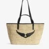 Zadig & Voltaire Wings Raffia Basket Bag Noir