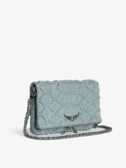 Zadig & Voltaire Rock Denim Clutch Breeze 3 Zadig & Voltaire Rock Denim Clutch Breeze -Zadig Et Voltaire LWBA03877 BREEZE ADDI 2 67b87bf8cb105