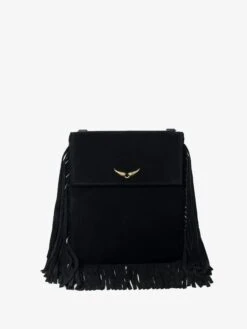 Zadig & Voltaire Rockson Nano Suede Clutch Black
