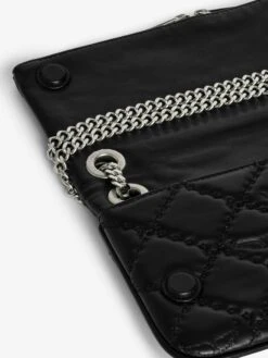 Zadig & Voltaire Rock II Quilted Monogram Clutch Black -Zadig Et Voltaire LWBA04053 BLACK ADDI 3 686e3fde1fae5