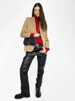 Zadig & Voltaire Rock II Quilted Monogram Clutch Black -Zadig Et Voltaire LWBA04053 BLACK HOVER 68820673d4f76