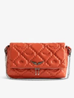 Zadig & Voltaire Rocky II Quilted Monogram Bag Flame