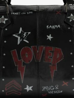 Zadig & Voltaire Sunny Medium Vibe Punk Bag Black -Zadig Et Voltaire LWBA04145 BLACK ADDI 2 68776a23cfdbc