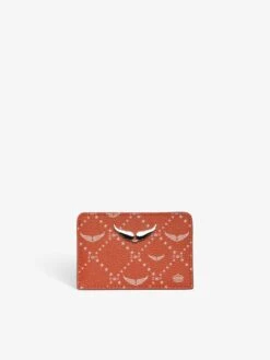 Zadig & Voltaire ZV Pass Monogram Card Holder Flame