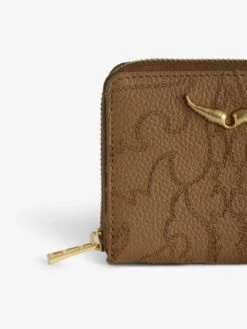 Zadig & Voltaire Mini ZV Wallet Cognac -Zadig Et Voltaire LWSG03663 COGNAC ADDI 1 675abca90666d