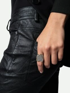 Zadig & Voltaire Idol Strass Ring Shiny Black 2 Zadig & Voltaire Idol Strass Ring Shiny Black -Zadig Et Voltaire OWJW00012 SHINY BLACK HOVER 1