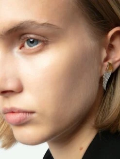 Zadig & Voltaire Rock Over Earrings Matt Gold -Zadig Et Voltaire OWJW00645 MATT GOLD HOVER 66fd1757f0833