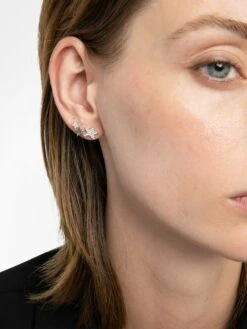 Zadig & Voltaire Rock Star Strass Earrings Shiny Silver -Zadig Et Voltaire OWJW01771 SHINY SILVER HOVER 687a59c90663e