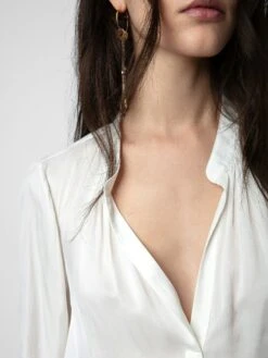 Zadig & Voltaire Tink Satin Blouse White -Zadig Et Voltaire PWGCP3201F ECRU ADDI 2