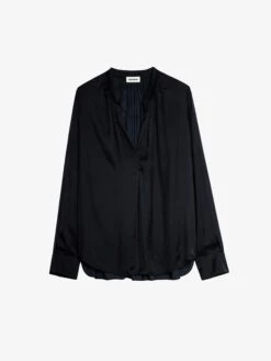 Zadig & Voltaire Tink Satin Blouse Black 5 Zadig & Voltaire Tink Satin Blouse Black -Zadig Et Voltaire PWGCP3201F NOIR PACKSHOT 1