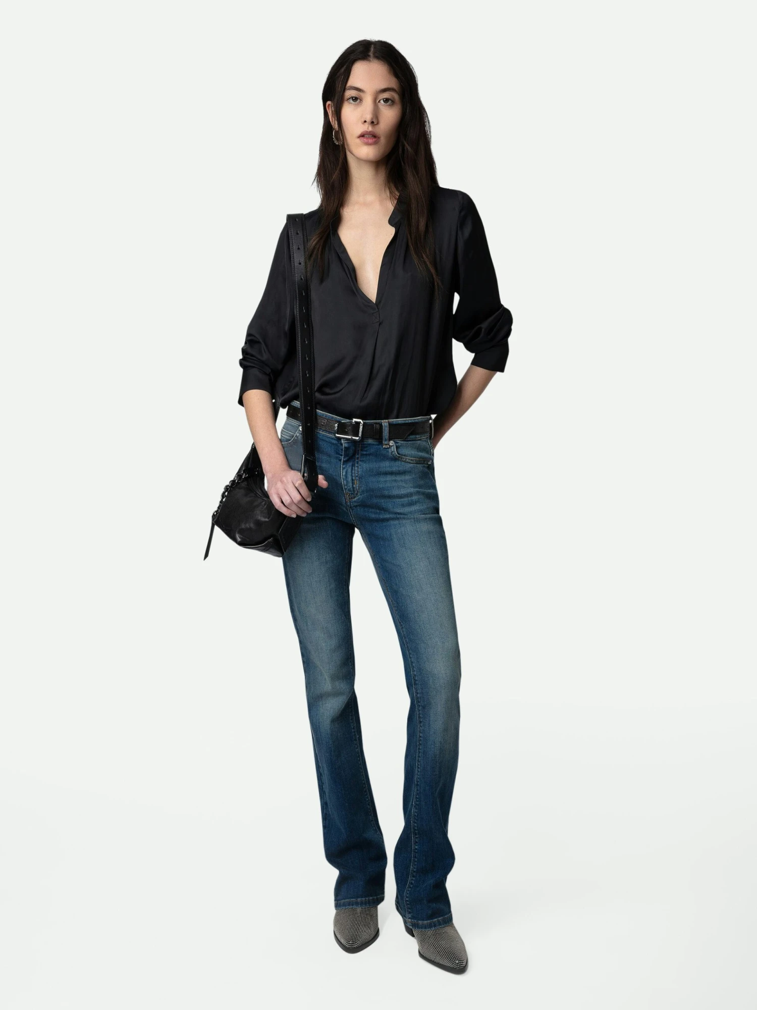 Tink Satin Blouse Black Zadig & Voltaire Tink Satin Blouse Black -Zadig Et Voltaire PWGCP3201F NOIR SHOOTING 1 scaled