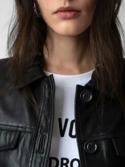 Zadig & Voltaire Liam Leather Jacket Black -Zadig Et Voltaire PWGCU1401F NOIR ADDI 1 1