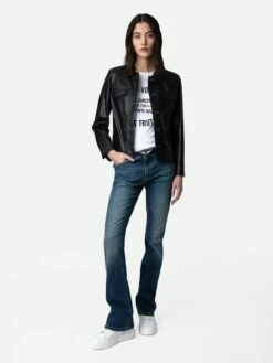 Zadig & Voltaire Liam Leather Jacket Black