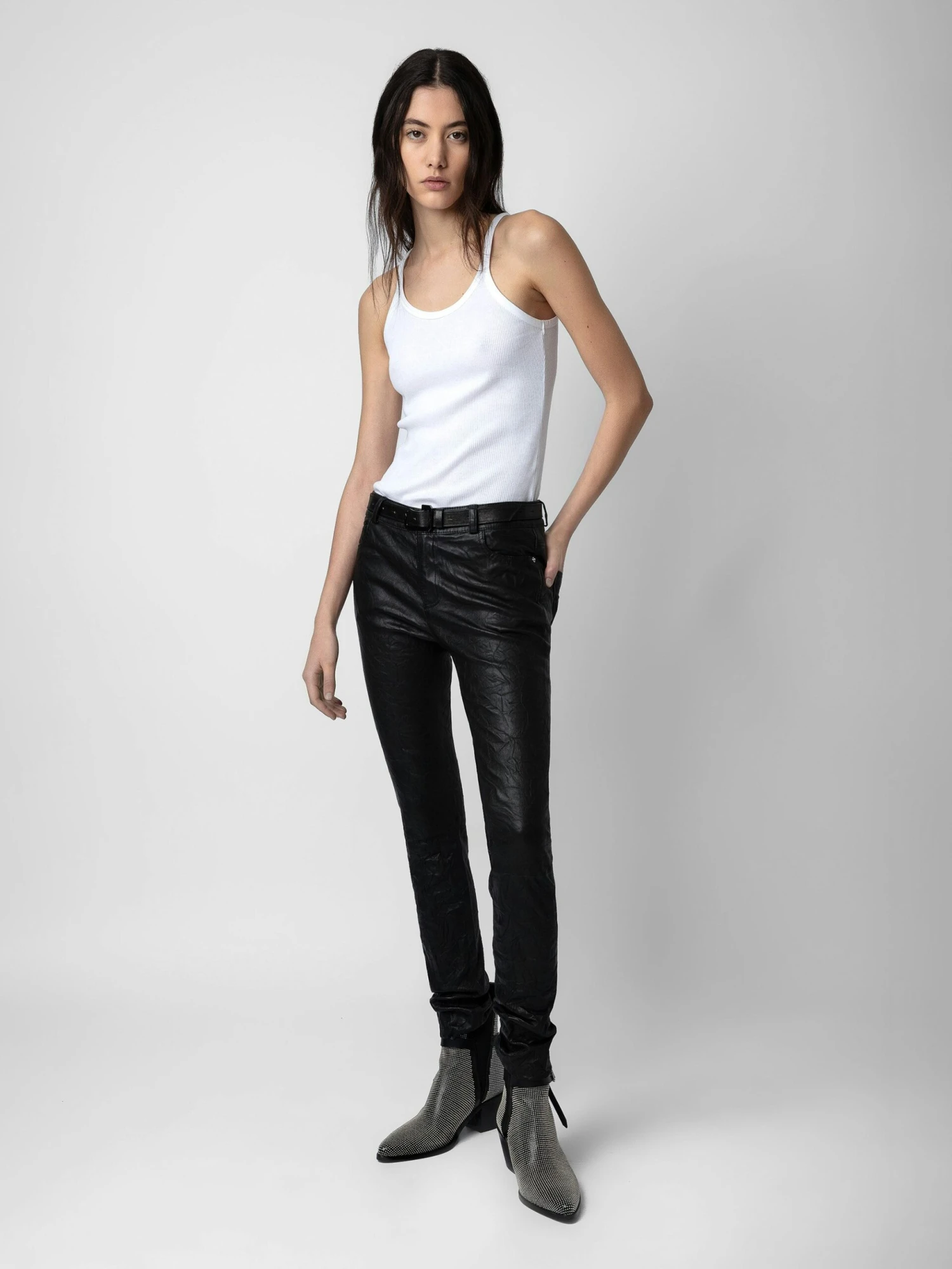 Phlame Crinkled Leather Pants Black Zadig & Voltaire Phlame Crinkled Leather Pants Black -Zadig Et Voltaire PWGCU1402F NOIR ADDI 2 scaled