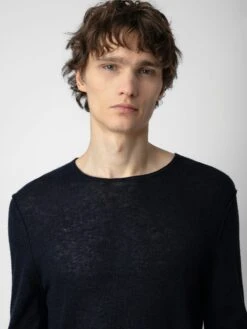 Zadig & Voltaire Teiss Cashmere Sweater Ink 3 Zadig & Voltaire Teiss Cashmere Sweater Ink -Zadig Et Voltaire PWGMZ1102H ENCRE ADDI 2