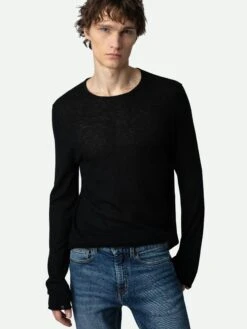 Zadig & Voltaire Teiss Cashmere Sweater Black 3 Zadig & Voltaire Teiss Cashmere Sweater Black -Zadig Et Voltaire PWGMZ1102H NOIR HOVER