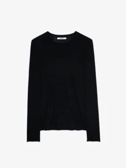 Zadig & Voltaire Teiss Cashmere Sweater Black 4 Zadig & Voltaire Teiss Cashmere Sweater Black -Zadig Et Voltaire PWGMZ1102H NOIR PACKSHOT