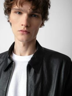 Zadig & Voltaire Mate Leather Jacket Black 2 Zadig & Voltaire Mate Leather Jacket Black -Zadig Et Voltaire RMOW00102 NOIR ADDI 1