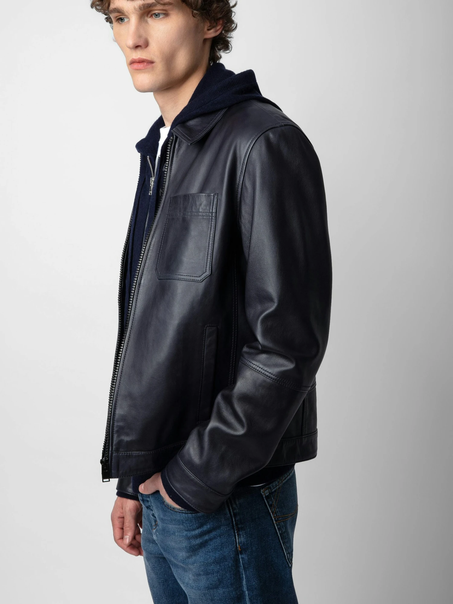 Lasso Leather Jacket Encre Zadig & Voltaire Lasso Leather Jacket Encre -Zadig Et Voltaire RMOW00105 ENCRE ADDI 2 scaled