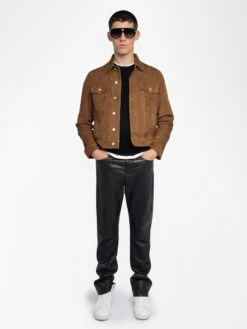Zadig & Voltaire Bases Suede Jacket Cognac