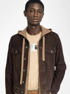 Zadig & Voltaire Bases Suede Jacket Dark Chocolate 3 Zadig & Voltaire Bases Suede Jacket Dark Chocolate -Zadig Et Voltaire RMOW01125 DARK CHOCOLATE ADDI 2 684850d31281f