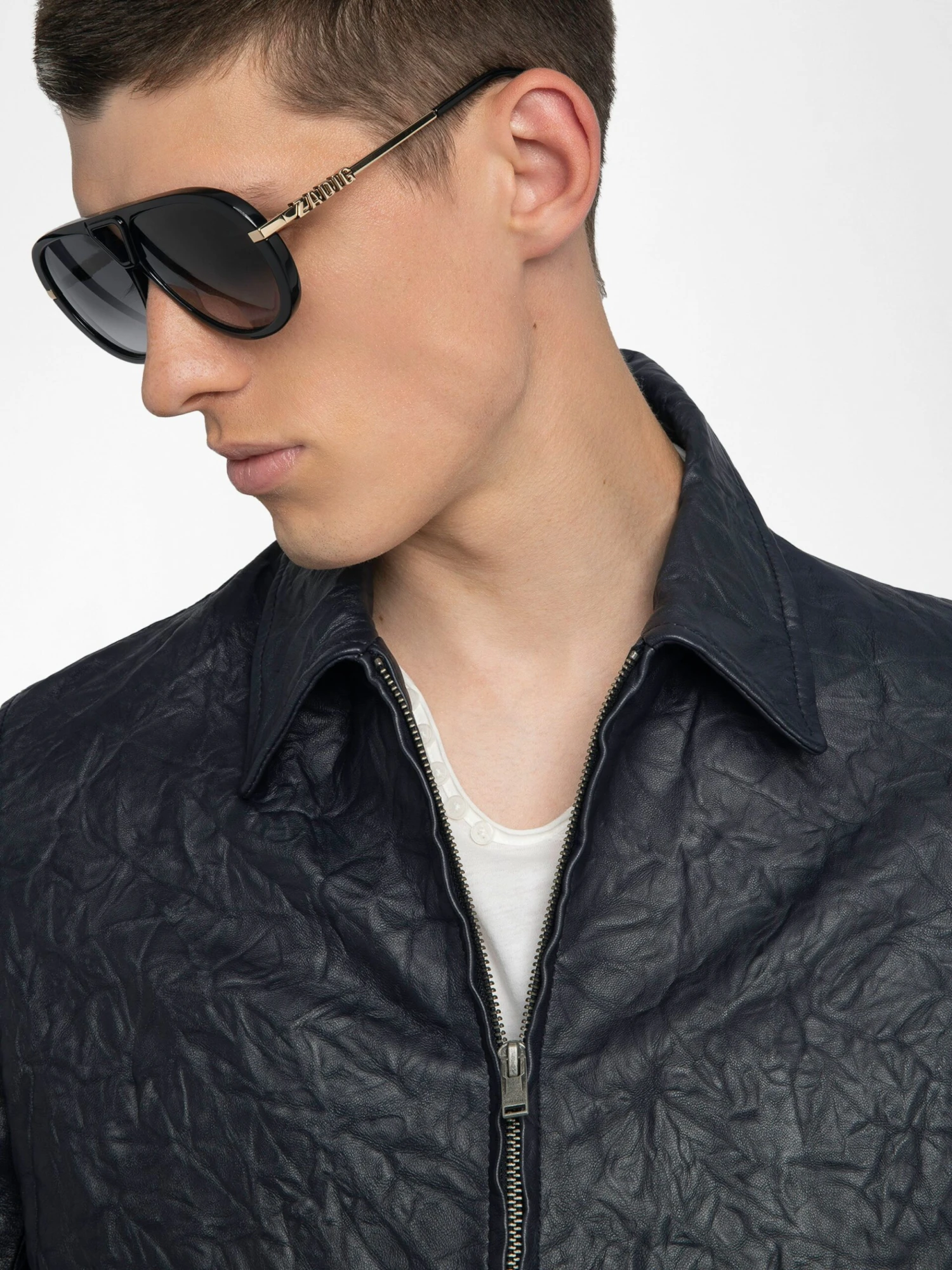 Loumy Leather Jacket Encre Zadig & Voltaire Loumy Leather Jacket Encre -Zadig Et Voltaire RMOW01127 ENCRE ADDI 1 6863f6c3324d9 scaled