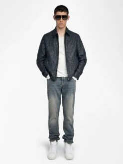 Zadig & Voltaire Loumy Leather Jacket Encre