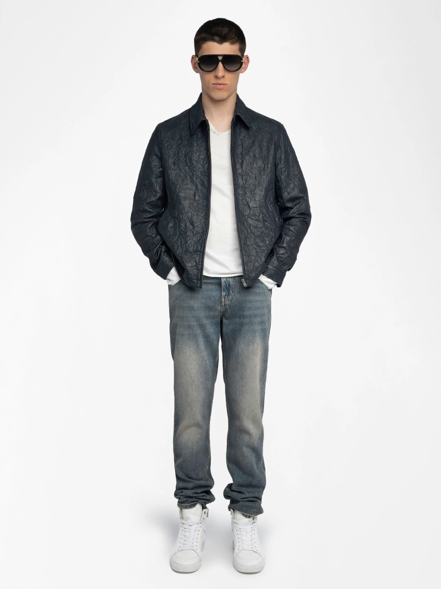 Loumy Leather Jacket Encre Zadig & Voltaire Loumy Leather Jacket Encre -Zadig Et Voltaire RMOW01127 ENCRE SHOOTING 6863f605914d2 scaled