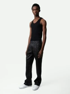 Zadig & Voltaire Pacha Crinkled Leather Pants Black 3 Zadig & Voltaire Pacha Crinkled Leather Pants Black -Zadig Et Voltaire RMPA00016 NOIR HOVER