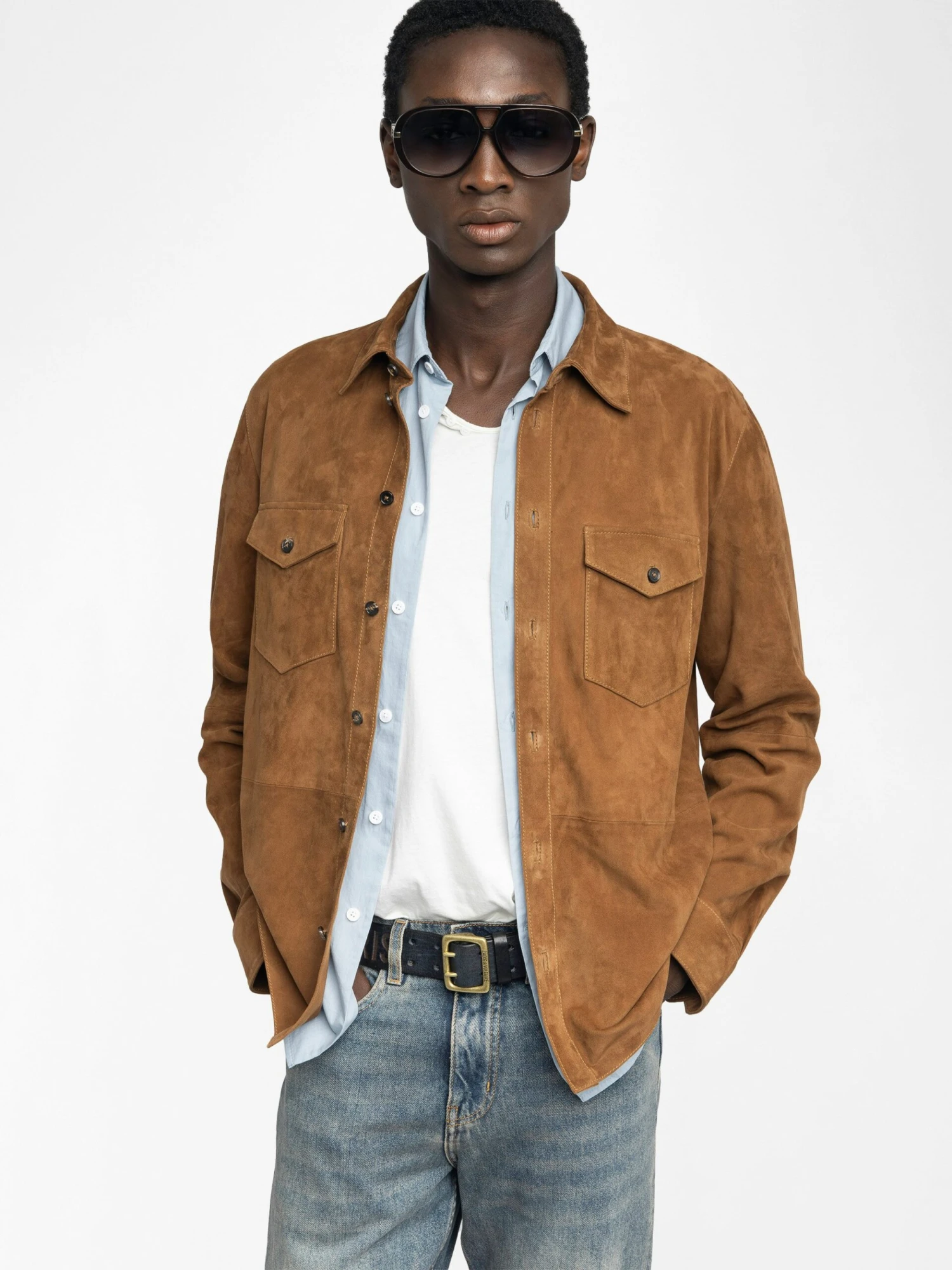 Sergy Suede Shirt Daim Zadig & Voltaire Sergy Suede Shirt Daim -Zadig Et Voltaire RMSH01018 DAIM ADDI 2 684850adf30f7 scaled