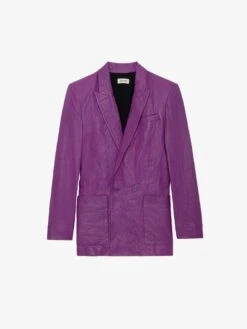 Zadig & Voltaire Visko Crinkled Leather Blazer Goa 6 Zadig & Voltaire Visko Crinkled Leather Blazer Goa -Zadig Et Voltaire RWBL00003 GOA PACKSHOT