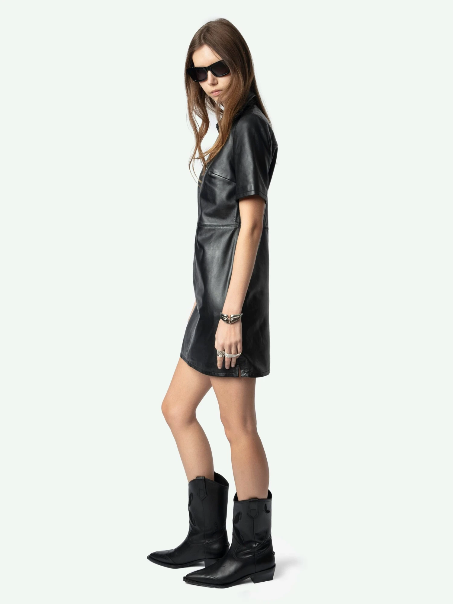 Ralmy Leather Short Sleeve Dress Black Zadig & Voltaire Ralmy Leather Short Sleeve Dress Black -Zadig Et Voltaire RWDR01038 BLACK ADDI 2 675ff2c2c6969 scaled