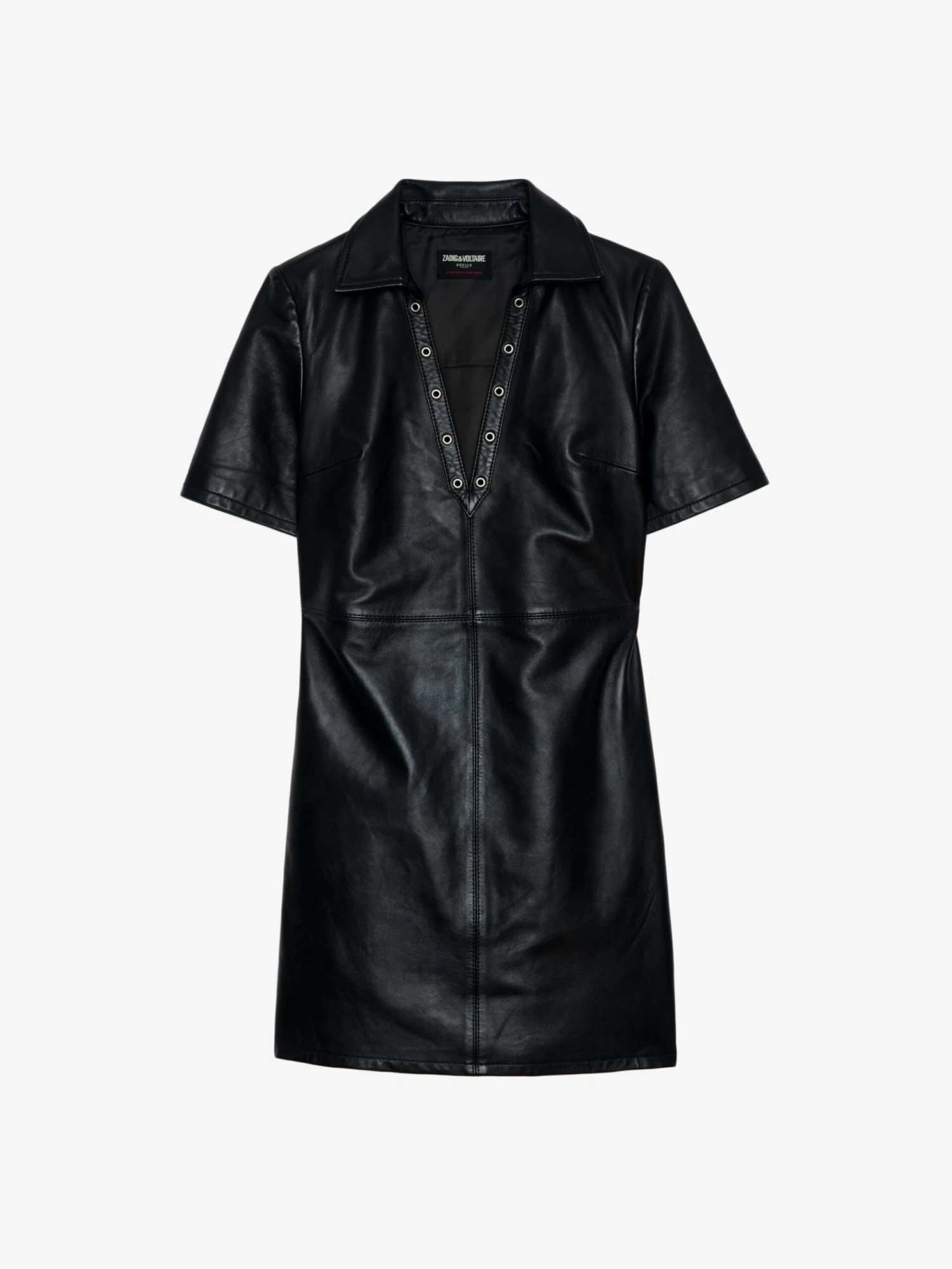 Ralmy Leather Short Sleeve Dress Black Zadig & Voltaire Ralmy Leather Short Sleeve Dress Black -Zadig Et Voltaire RWDR01038 BLACK PACKSHOT 6763e3a60a88e scaled