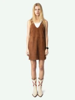 Zadig & Voltaire Rasha Suede Dress Cognac -Zadig Et Voltaire RWDR01039 COGNAC ADDI 1 672a4268acdc3