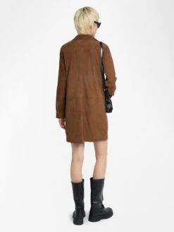 Zadig & Voltaire Remacha Suede Leather Dress Cognac 3 Zadig & Voltaire Remacha Suede Leather Dress Cognac -Zadig Et Voltaire RWDR01042 COGNAC BACK 685e8fa85b37d