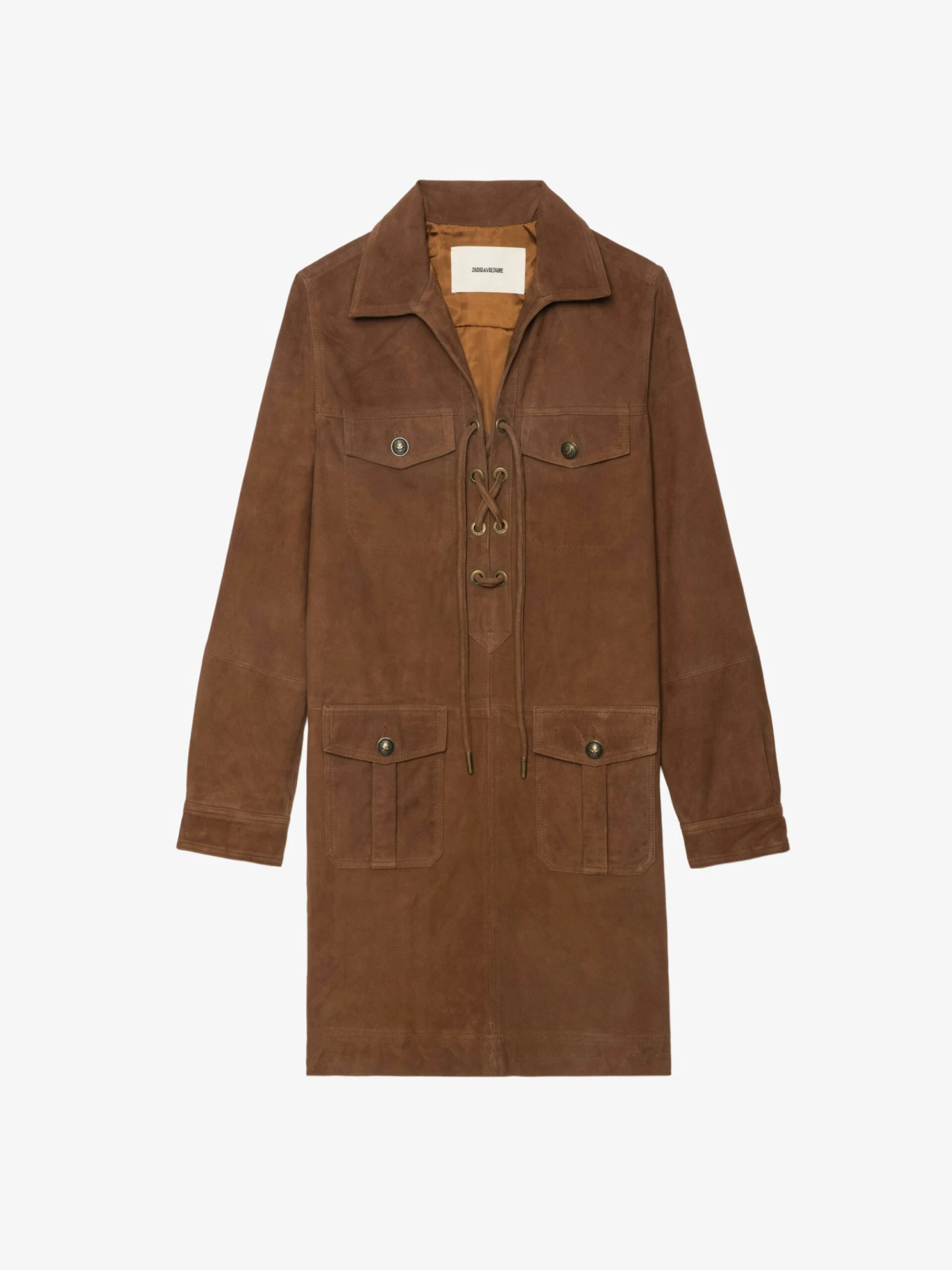 Remacha Suede Leather Dress Cognac Zadig & Voltaire Remacha Suede Leather Dress Cognac -Zadig Et Voltaire RWDR01042 COGNAC PACKSHOT 6862871ad61de scaled